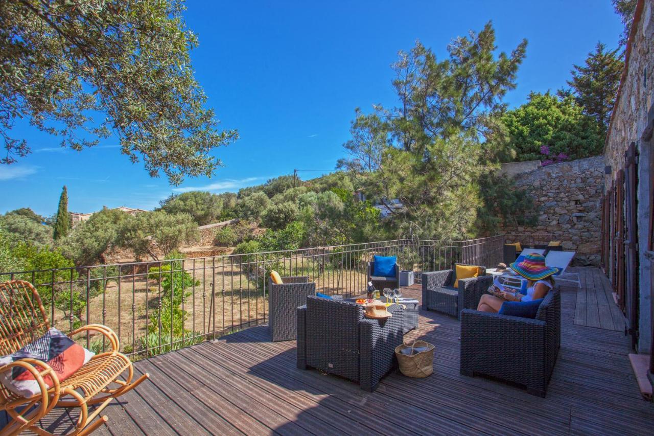 Villa Bodri, Maison En Pierre Avec Vue Mer Et Piscine Chauffee LʼÎle-Rousse Dış mekan fotoğraf