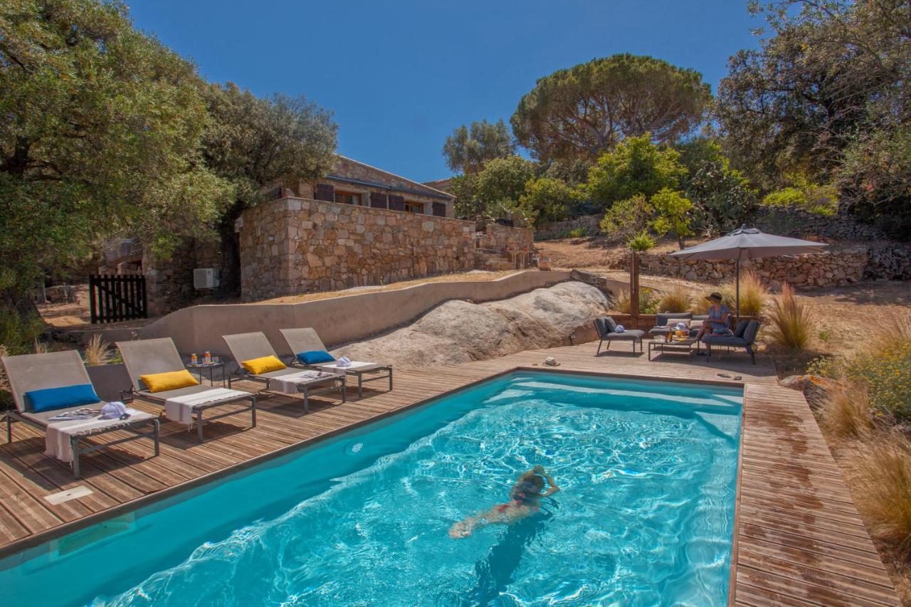 Villa Bodri, Maison En Pierre Avec Vue Mer Et Piscine Chauffee LʼÎle-Rousse Dış mekan fotoğraf